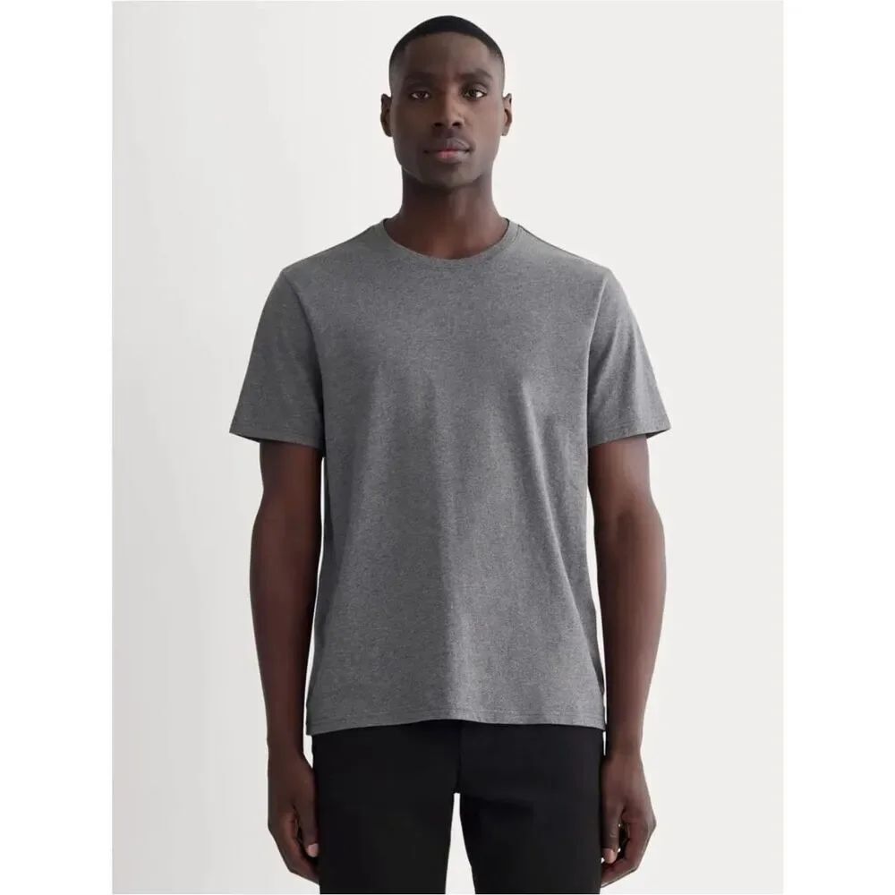 New Everlane Men's THE ESSENTIAL ORGANIC CREW in Iron Size L